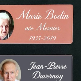 Les plaques jardin du souvenir