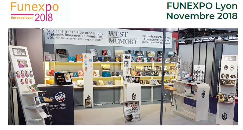 Stand Westmemory au salon FUNEXPO de Lyon - novembre 2018